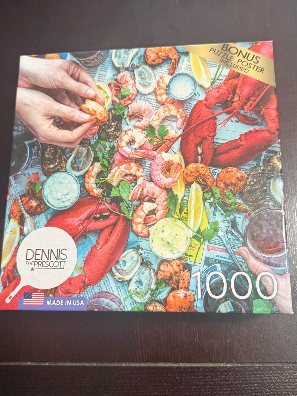 Dennis the Prescott Red Seafood 1000-Piece Jigsaw Puzzle